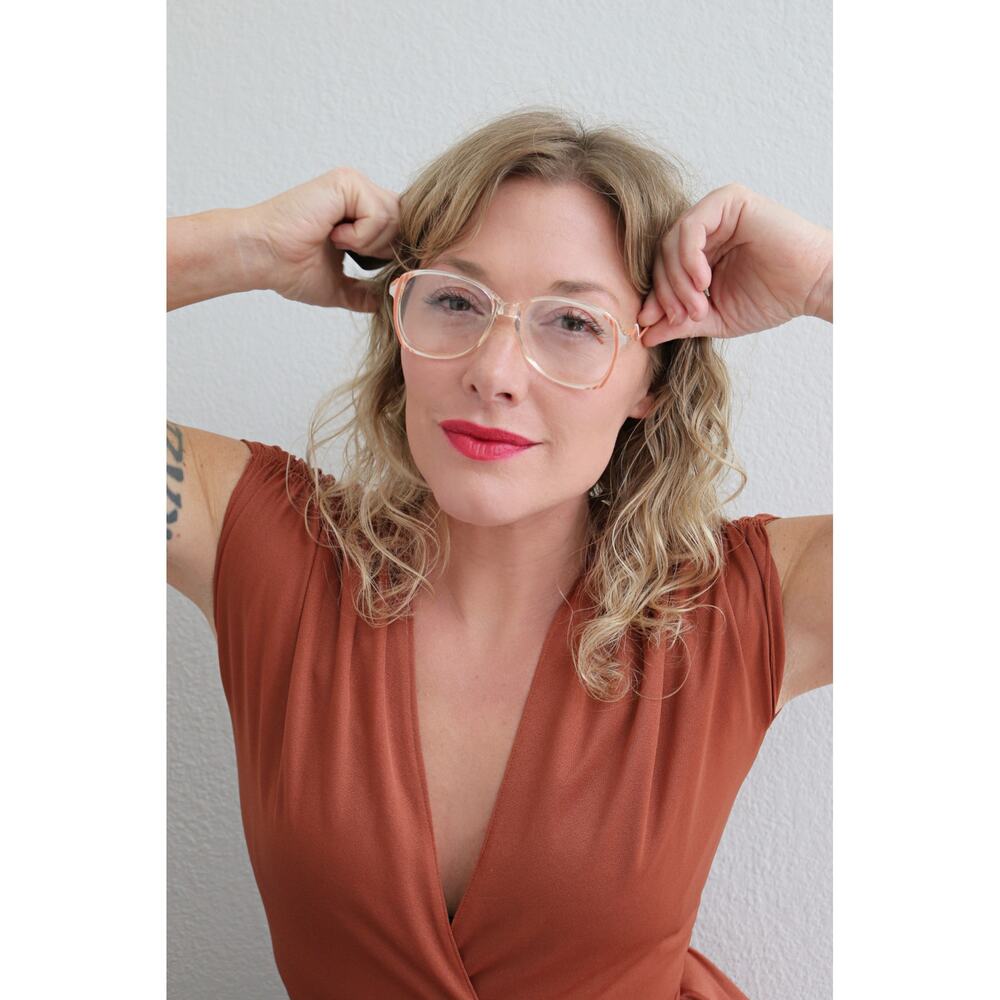 Vintage, 1970's Renaissance Yves Saint Laurent Coral Women's Eyewear Glasses